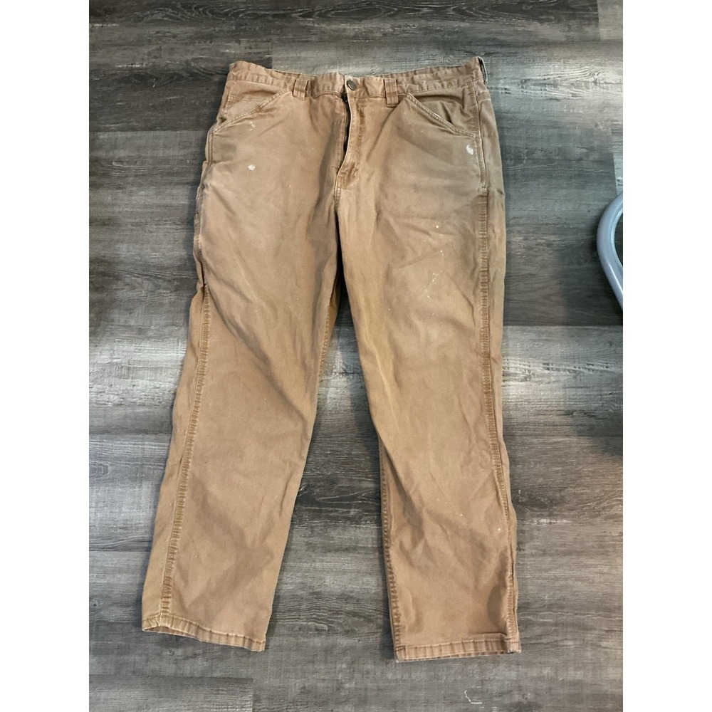 Ridgecut Toughwear Mens 40x30 Khaki Carpenter Pants Grunge Workwear STAINED